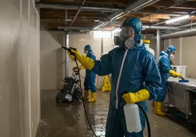 Basement Sanitization and Antimicrobial Treatment process in Eureka, MO