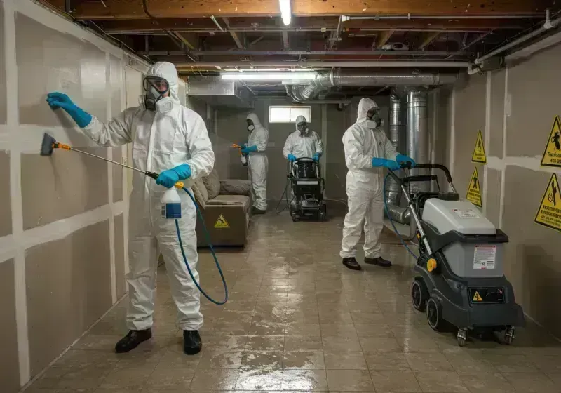 Basement Moisture Removal and Structural Drying process in Eureka, MO